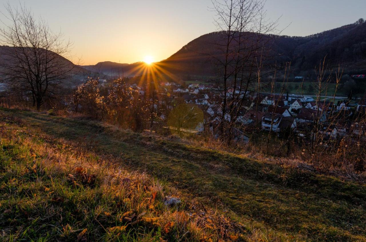 Akzent Hotel Restaurant Höhenblick Muehlhausen im Taele Exterior foto